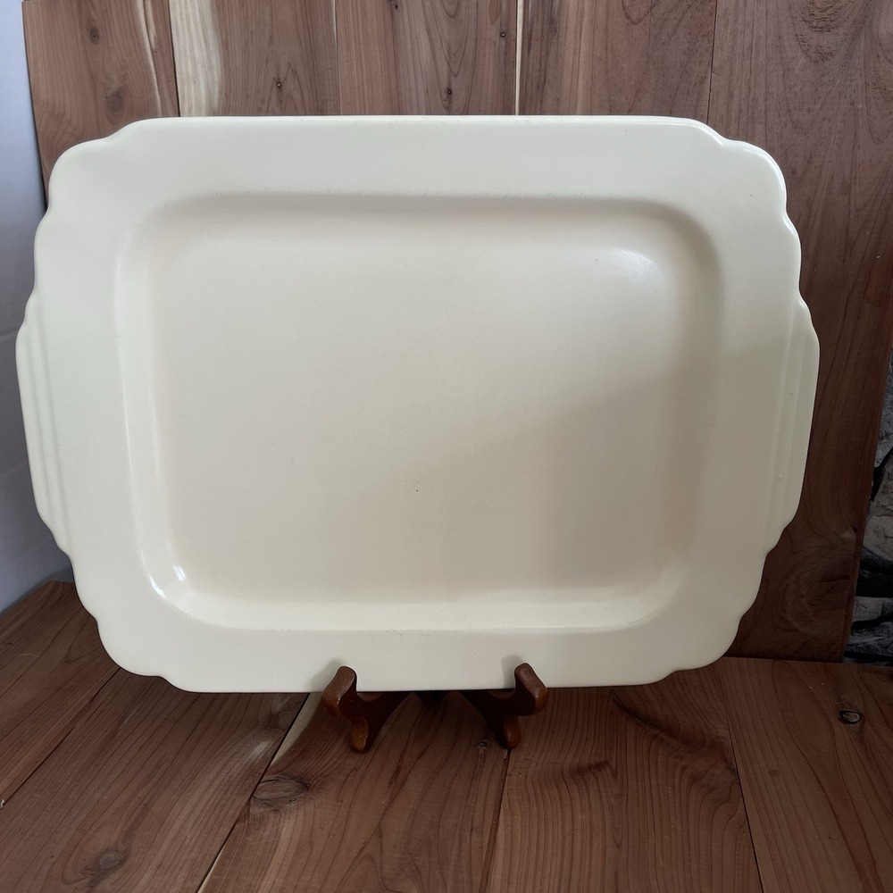 Vintage Homer Laughlin Ivory Platter Serving Tray 13" Century Rectangular Well